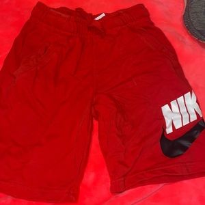 Nike boy shorts red